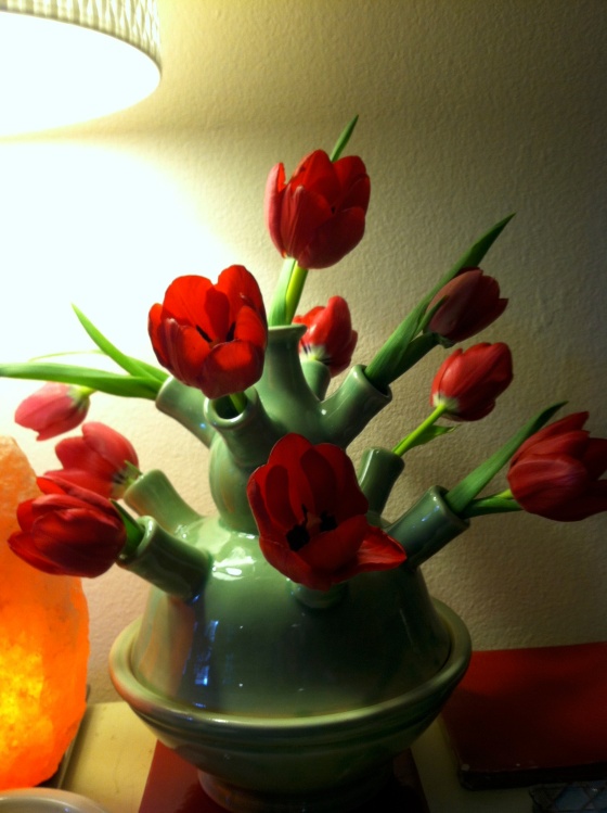 Tulip Vase complete and glazed